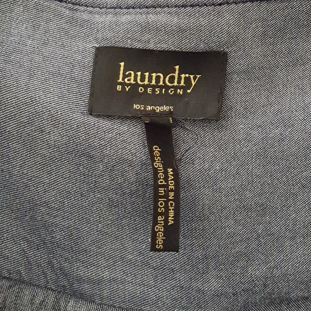 Laundry By Design Color Block Chambray Mini Dress - image 6